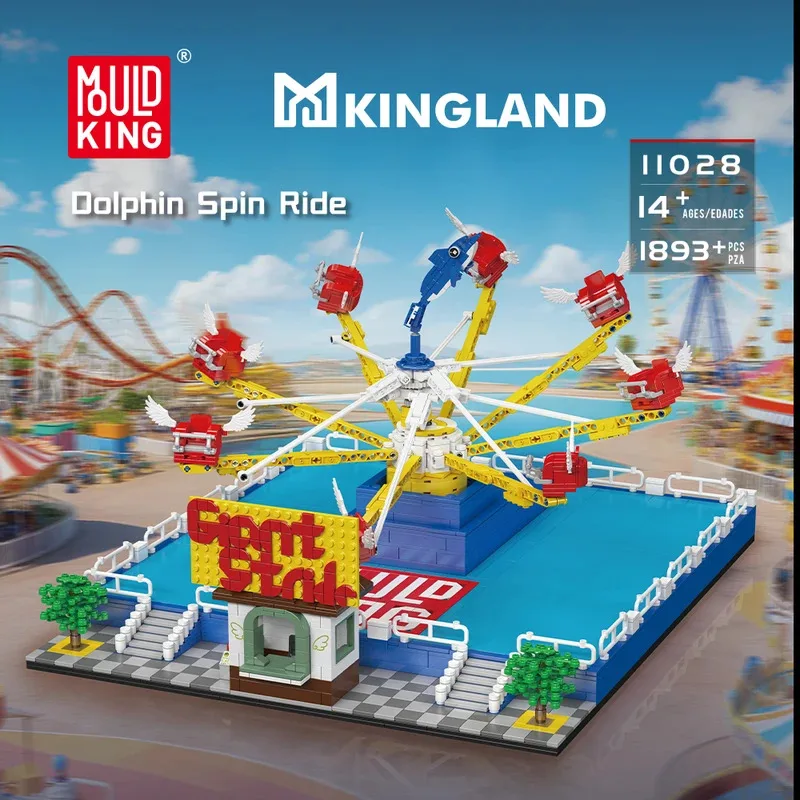 Mould king 11028 Dolphin Spin Ride model Puzzle building block toys Dynamic Competition MOC Bricks kits for Kids Christmas Gift
Mould king 11028 Dolphin Spin Ride model Puzzle building block toys Dynamic Competition MOC Bricks kits for Kids Christmas Gift