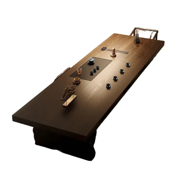 integrated with a complete set of solid wood large board tea table Living room reception light luxury high sense
integrated with a complete set of solid wood large board tea table Living room reception light luxury high sense
