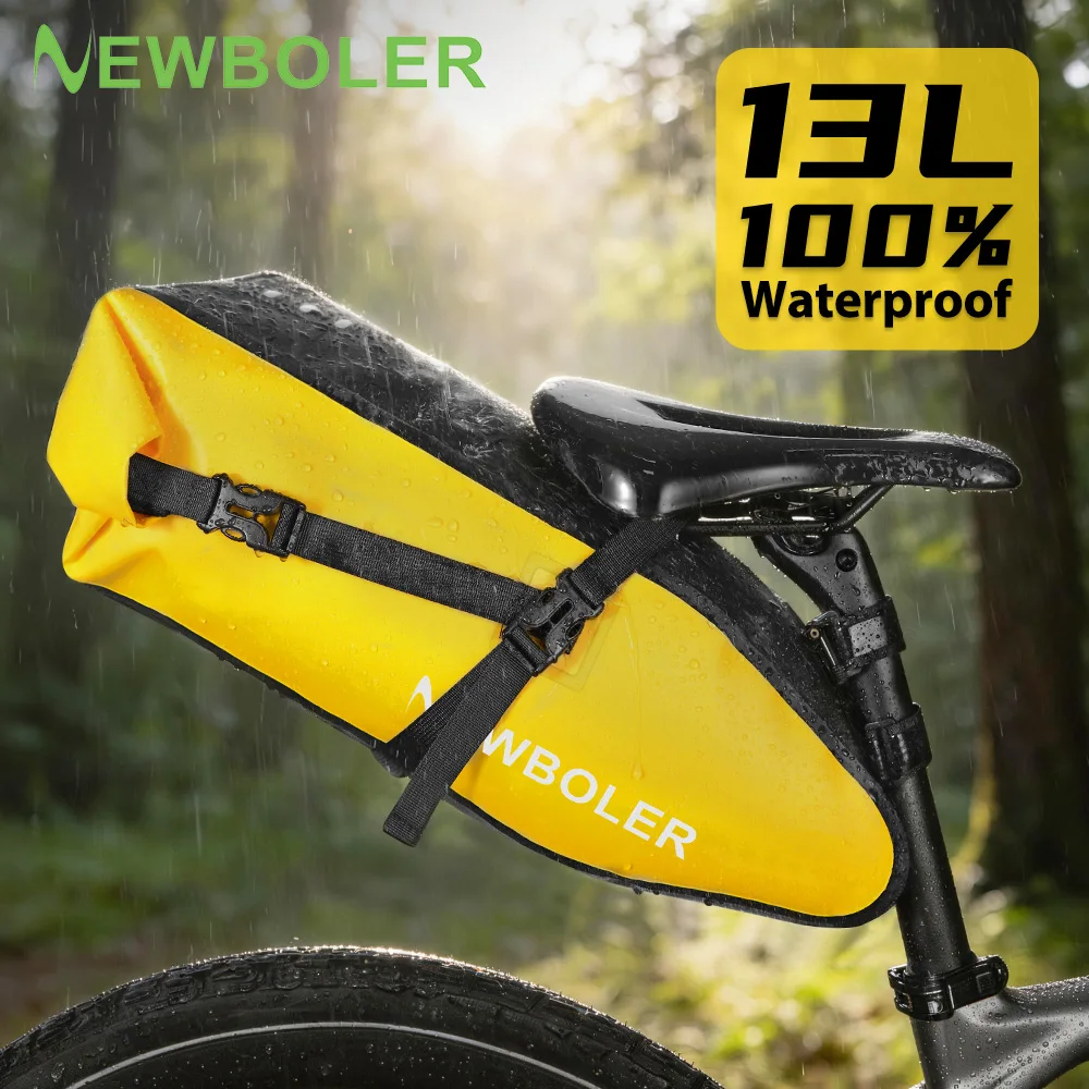 NEWBOLER13L Bicycle Bag Waterproof Large Capacity Bicycle Saddle Bag Bicycle Foldable Tail Bag Mountain Bike Road Luggage
NEWBOLER13L Bicycle Bag Waterproof Large Capacity Bicycle Saddle Bag Bicycle Foldable Tail Bag Mountain Bike Road Luggage