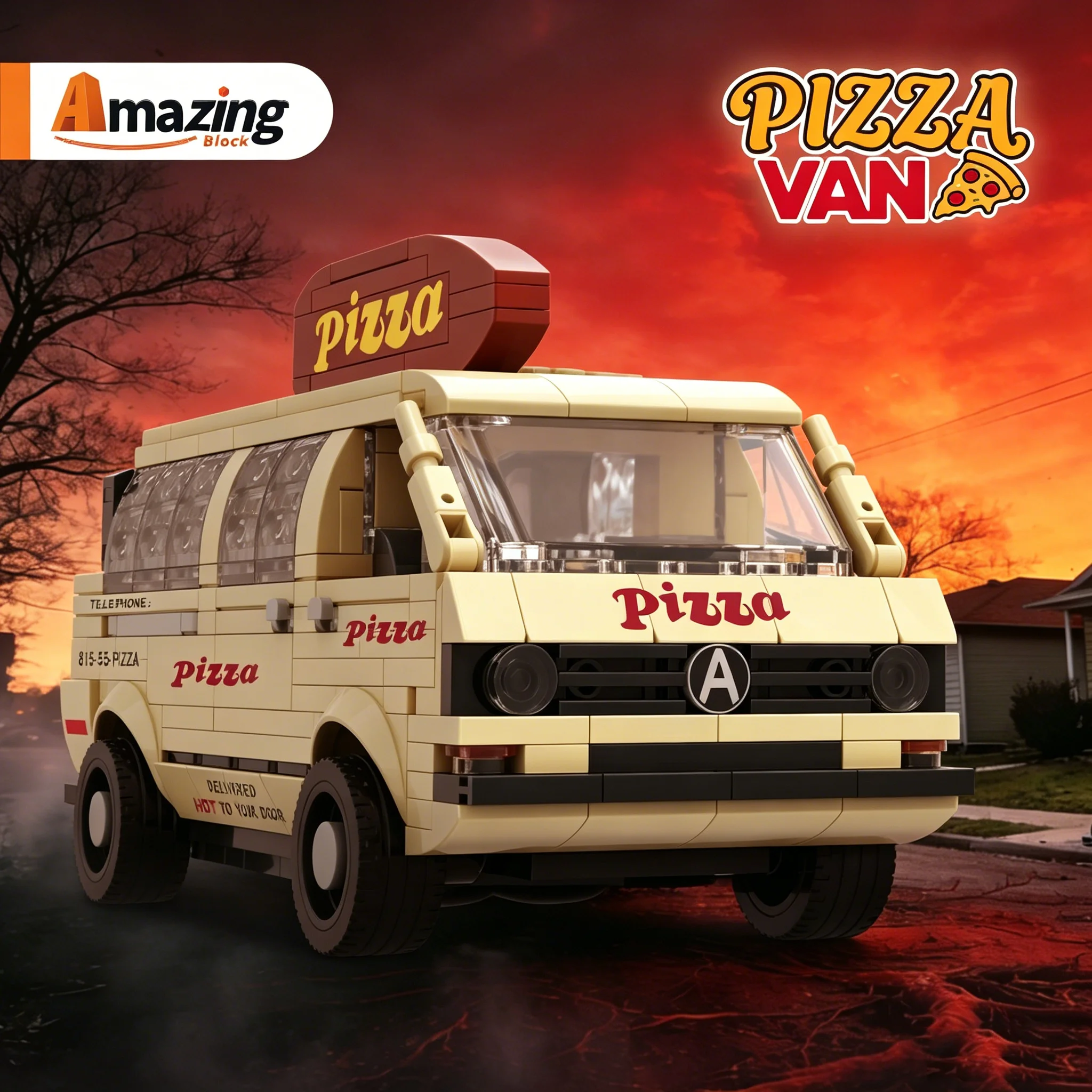 528PCS Pizza Van Building Blocks Retro Fast food Delivery Truck Car Model Bricks Desktop Ornament Puzzle DIY Toy Holiday Gifts
528PCS Pizza Van Building Blocks Retro Fast food Delivery Truck Car Model Bricks Desktop Ornament Puzzle DIY Toy Holiday Gifts