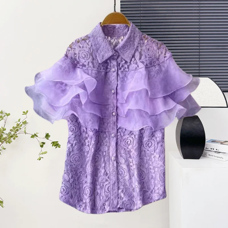 2025,New,European,Clothes,Loose,Blouse,Fashion,Sexy,Button,Patchwork,3D,Patchwork,Single-breasted,Women,Puff Sleeve,Tops,56039
2025,New,European,Clothes,Loose,Blouse,Fashion,Sexy,Button,Patchwork,3D,Patchwork,Single-breasted,Women,Puff Sleeve,Tops,56039