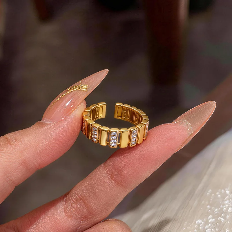 Gold Shop Same Style 9999 24K Real Gold Women's Gold Ring with Dot Diamond Stripe Opening Fashion Girlfriend Gift Beautiful Jewe
Gold Shop Same Style 9999 24K Real Gold Women's Gold Ring with Dot Diamond Stripe Opening Fashion Girlfriend Gift Beautiful Jewe