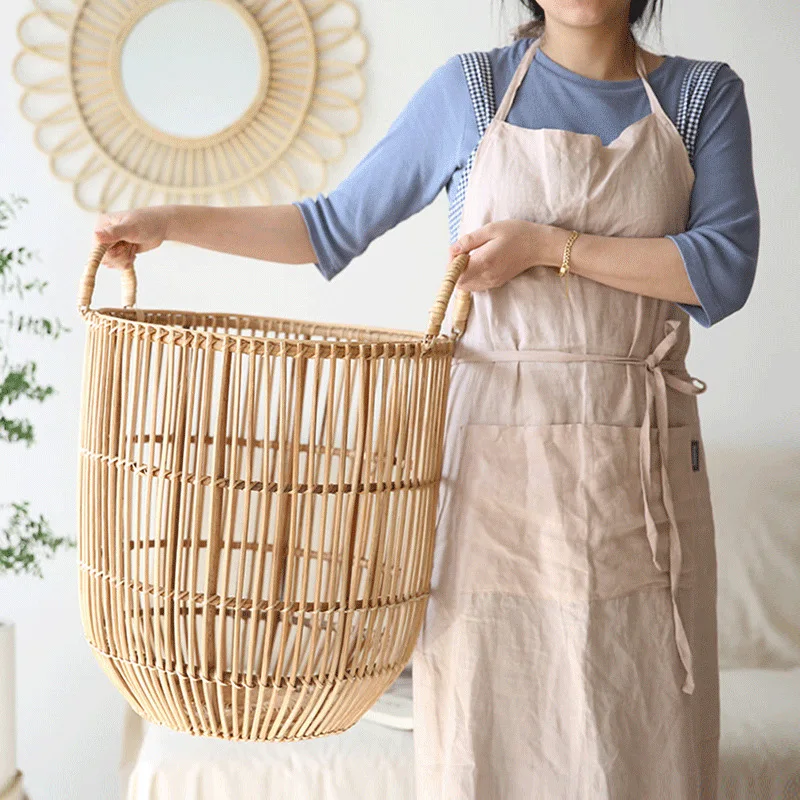 New Chinese-style Japanese-style Indonesian rattan knitting portable dirty clothes basket, real rattan hand-woven dirty
New Chinese-style Japanese-style Indonesian rattan knitting portable dirty clothes basket, real rattan hand-woven dirty