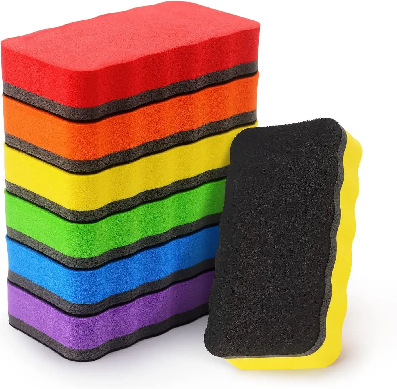 6 Pack Magnetic Whiteboard Eraser for Kids Classroom, Dry Erase Board Erasers with Felt Bottom, 4.2 x 2.2 x 0.8 Inch, 6 Colors
6 Pack Magnetic Whiteboard Eraser for Kids Classroom, Dry Erase Board Erasers with Felt Bottom, 4.2 x 2.2 x 0.8 Inch, 6 Colors
