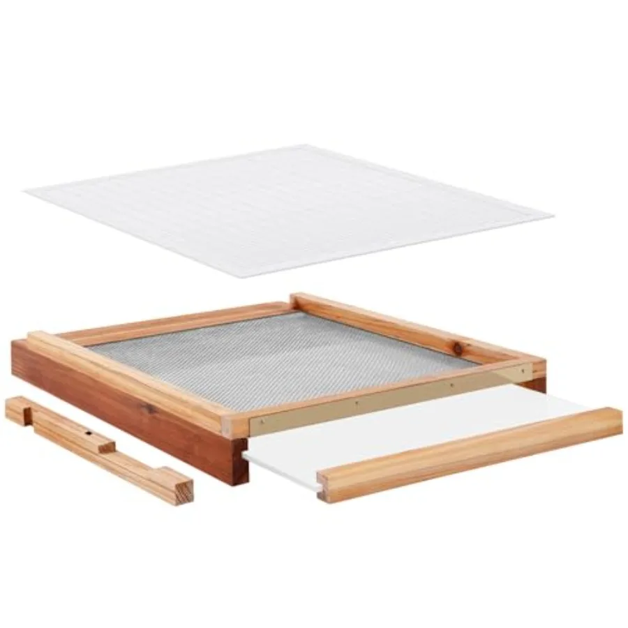 Beeveer 3 Pcs Beekeeping Supplies Included Beehive Screened Bottom Board with Entrance Reducer and Plastic Beehive Queen Exclud
Beeveer 3 Pcs Beekeeping Supplies Included Beehive Screened Bottom Board with Entrance Reducer and Plastic Beehive Queen Exclud