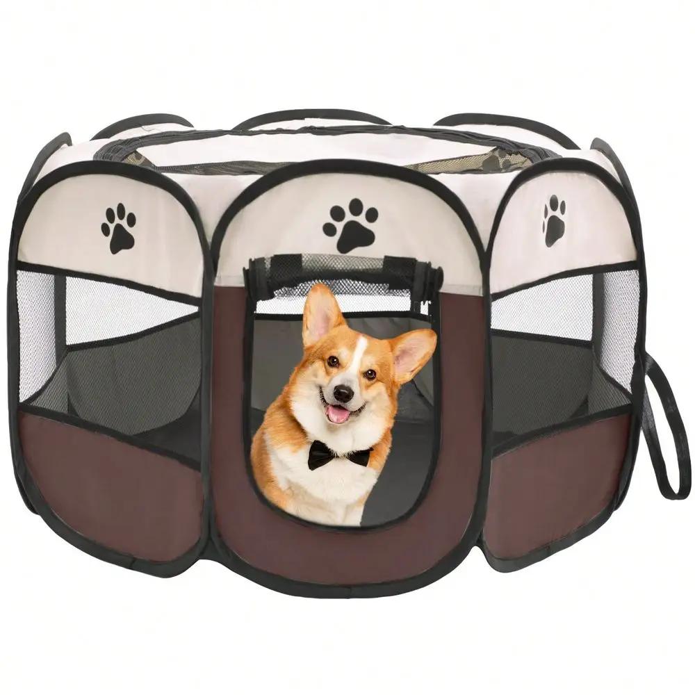 Mesh Pet Fence Octagonal Breathable Mesh Pet Fence Waterproof Oxford Fabric Dog Crate Cage For Cats Rabbits Dogs
Mesh Pet Fence Octagonal Breathable Mesh Pet Fence Waterproof Oxford Fabric Dog Crate Cage For Cats Rabbits Dogs