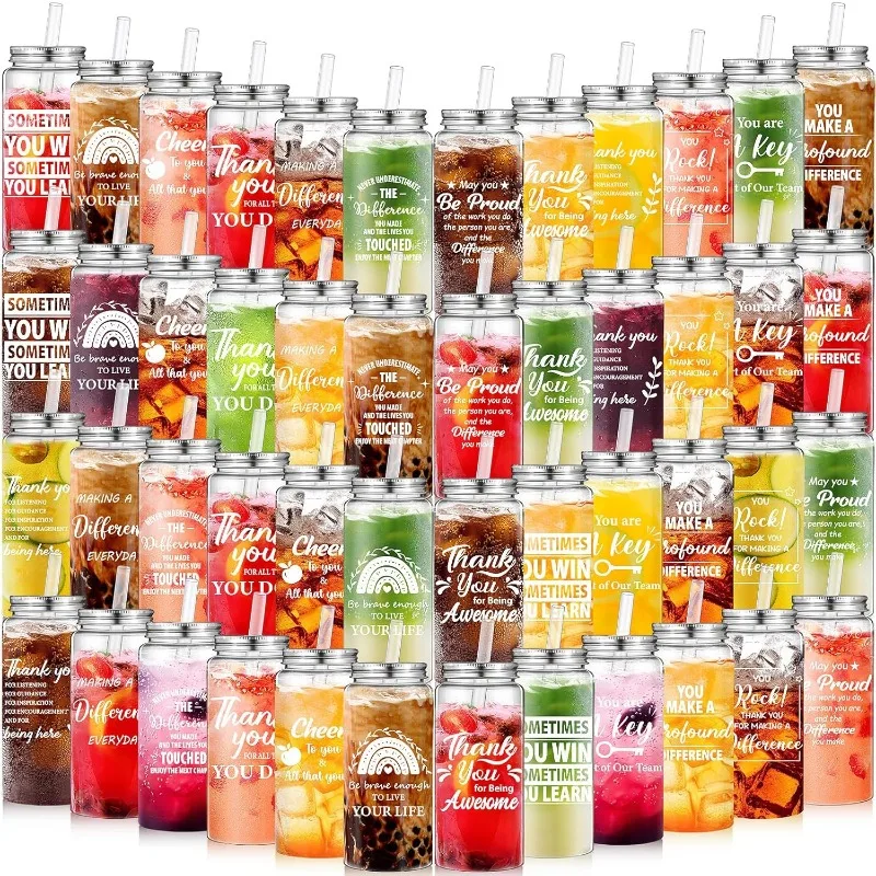 48 Pcs Thank You Cups Bulk 13.5 oz Appreciation Tumbler with Straw and Lid Plastic Cups for Employees Coworker
48 Pcs Thank You Cups Bulk 13.5 oz Appreciation Tumbler with Straw and Lid Plastic Cups for Employees Coworker