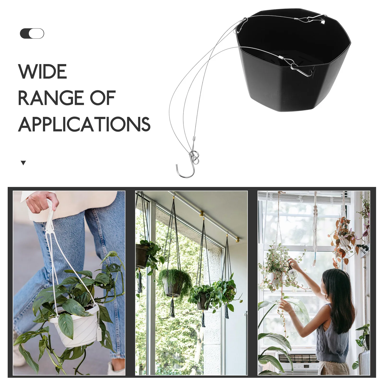 2 шт. Подвесные кашпо из пластика и нержавеющей стали для балкона, настенные, для комнатных и уличных растений, суккулентов, декор
2 шт. Подвесные кашпо из пластика и нержавеющей стали для балкона, настенные, для комнатных и уличных растений, суккулентов, декор