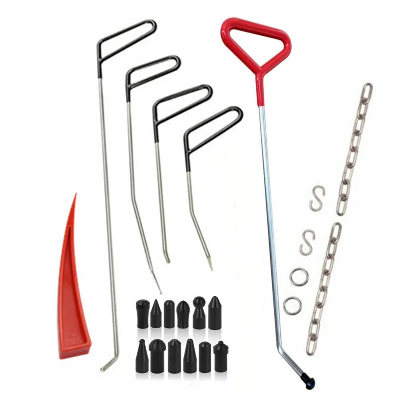 Car Dent Removal Rods Tools Dent Repair Kit 6 pcs Rod hook C push hooks red wedges Iron chain
Car Dent Removal Rods Tools Dent Repair Kit 6 pcs Rod hook C push hooks red wedges Iron chain
