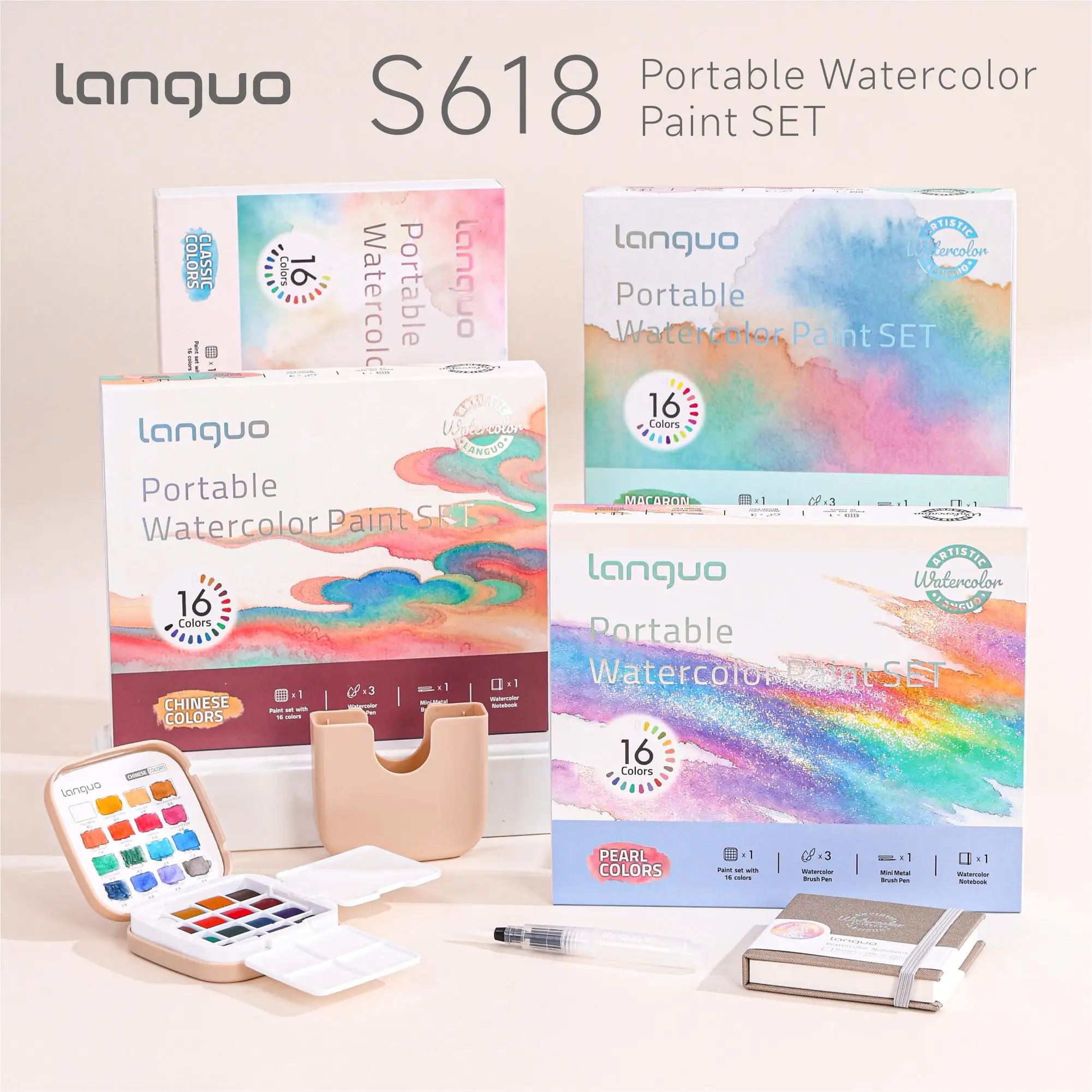 16 Colors Solid Watercolor Paint Set Portable Storage Bag Painting Brush Palette Box Watercolor Pigment Travel Set Art Suppies
16 Colors Solid Watercolor Paint Set Portable Storage Bag Painting Brush Palette Box Watercolor Pigment Travel Set Art Suppies