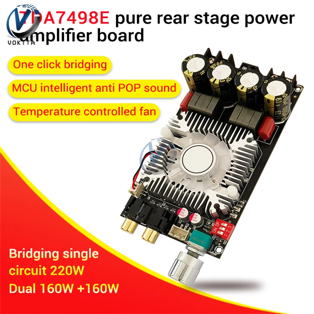 ZK-1602 DC15-35V Audio Power Amplifier Board 160w*2 TDA7498E Digital Stereo Power Amplifier Board HiFi Subwoofer Bass Amplifier
ZK-1602 DC15-35V Audio Power Amplifier Board 160w*2 TDA7498E Digital Stereo Power Amplifier Board HiFi Subwoofer Bass Amplifier