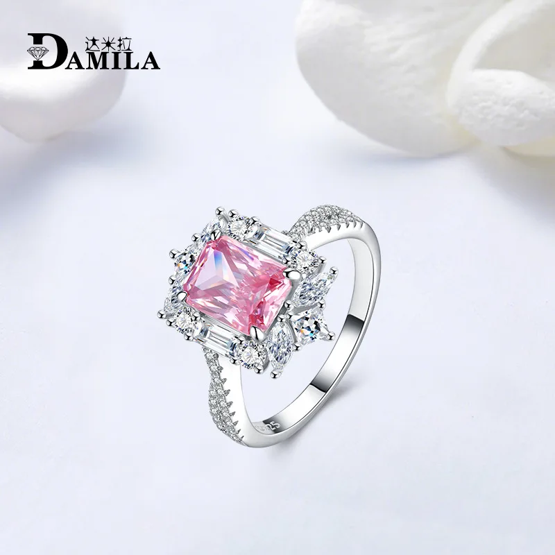 S925 Sterling Silver Pink Color-changing Stone Sugar Cube Ring Female Bright Light Luxury Evening Jewelry
S925 Sterling Silver Pink Color-changing Stone Sugar Cube Ring Female Bright Light Luxury Evening Jewelry