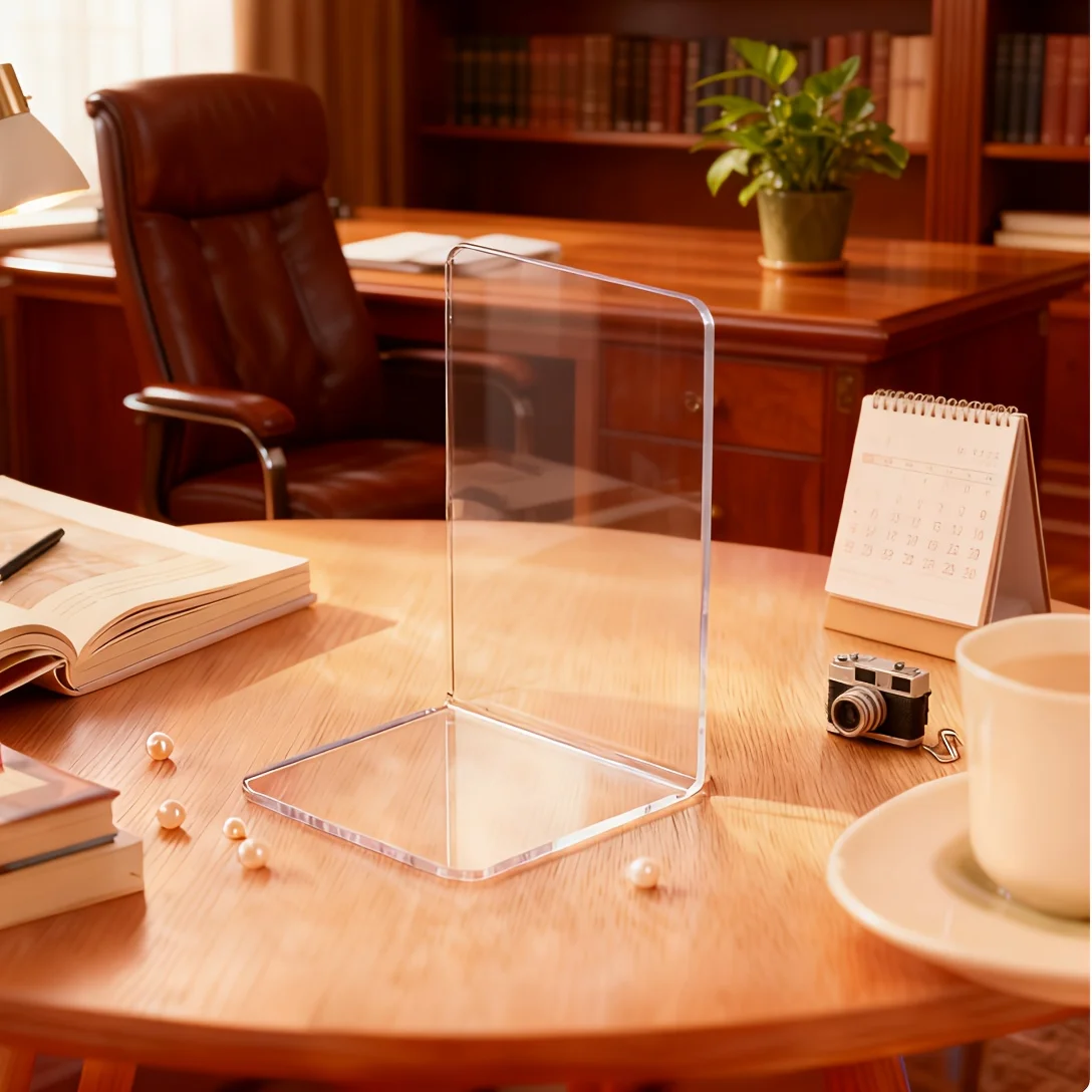 1/2pcs Transparent Acrylic L-Shaped Book Stand | Ideal for Office and Study File Organization, Storage Rack, Desktop Organizer
1/2pcs Transparent Acrylic L-Shaped Book Stand | Ideal for Office and Study File Organization, Storage Rack, Desktop Organizer
