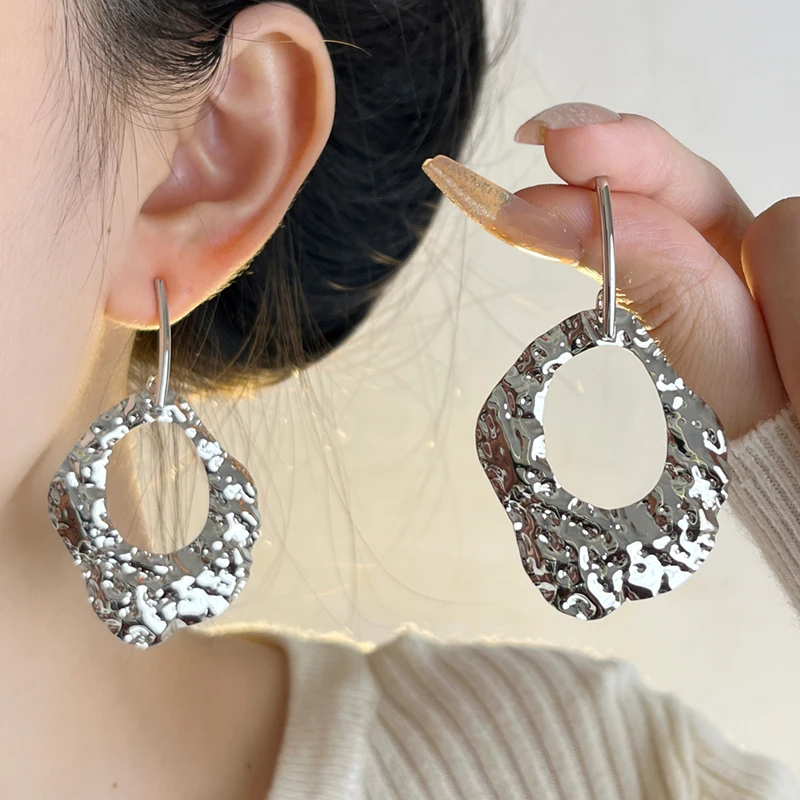 Retro Irregular Circle Women Earrings Pendant,luxury Hypoallergenic Silver Earrings,daily Party Dinner Jewelry Gift Accessories
Retro Irregular Circle Women Earrings Pendant,luxury Hypoallergenic Silver Earrings,daily Party Dinner Jewelry Gift Accessories