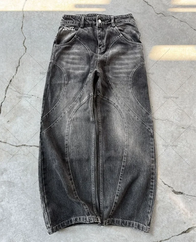 New High Street Gothic Punk Dark Trousers Y2K Harajuku Retro Washed Distressed Baggy Jeans Men Street Fashion Straight Leg Pants
New High Street Gothic Punk Dark Trousers Y2K Harajuku Retro Washed Distressed Baggy Jeans Men Street Fashion Straight Leg Pants