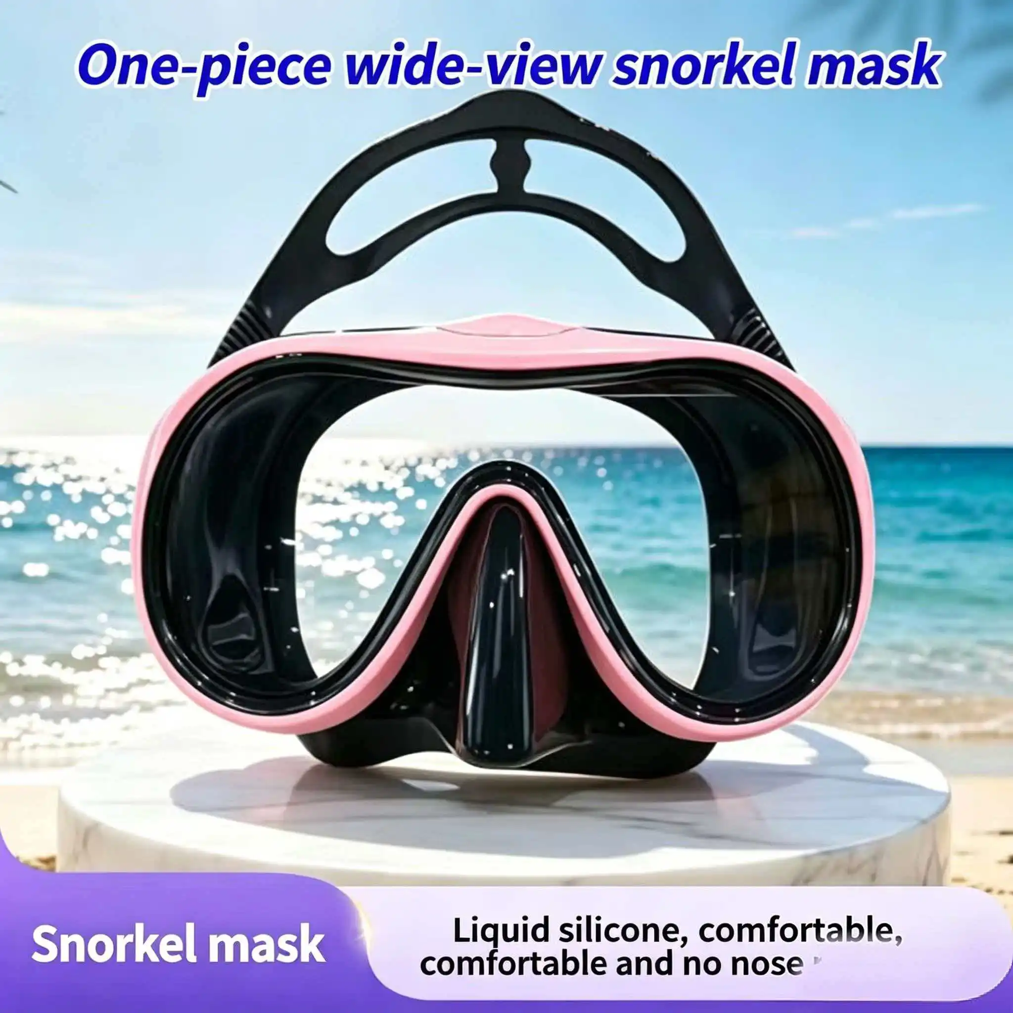 New Diving Mask, Large Frame with Silicone & Tempered Glass, Unisex
New Diving Mask, Large Frame with Silicone & Tempered Glass, Unisex