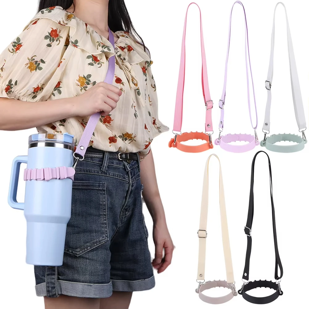 Water Bottle Handle with Adjustable Shoulder Strap Water Bottle Holder Silicone Water Bottle Carrier for Stanley 30oz/40oz Cup
Water Bottle Handle with Adjustable Shoulder Strap Water Bottle Holder Silicone Water Bottle Carrier for Stanley 30oz/40oz Cup