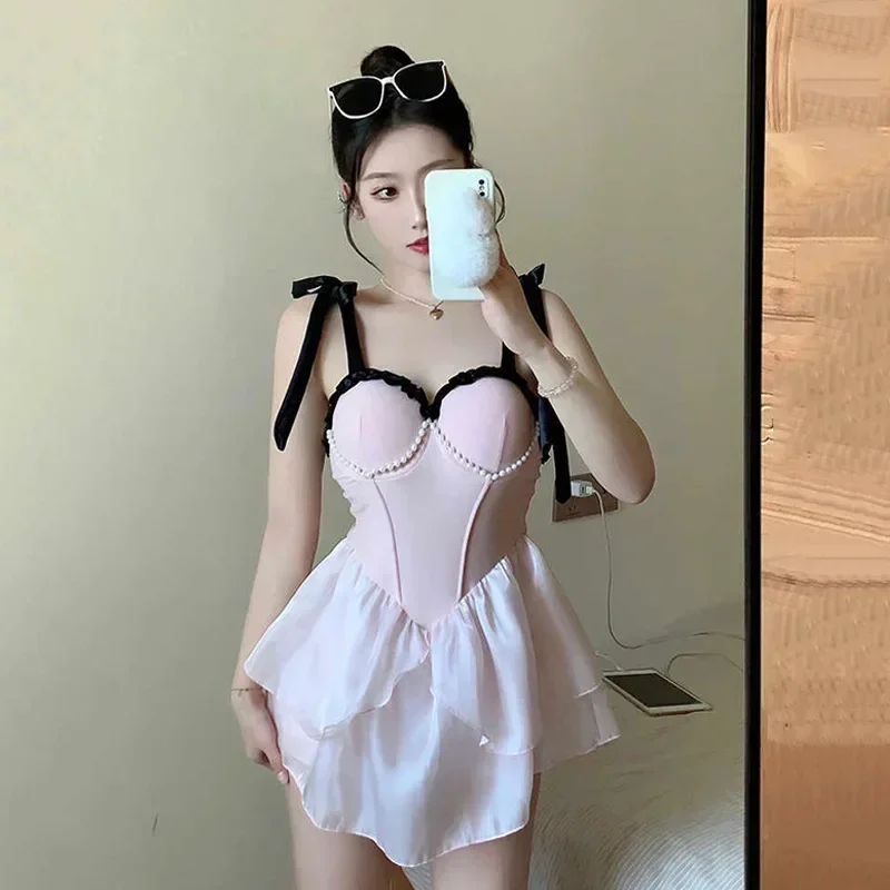 Swimsuit Women's One-piece Camisole Steel Support Bra New Fashionable Dress Style Hot Spring Swimsuit Conservative
Swimsuit Women's One-piece Camisole Steel Support Bra New Fashionable Dress Style Hot Spring Swimsuit Conservative