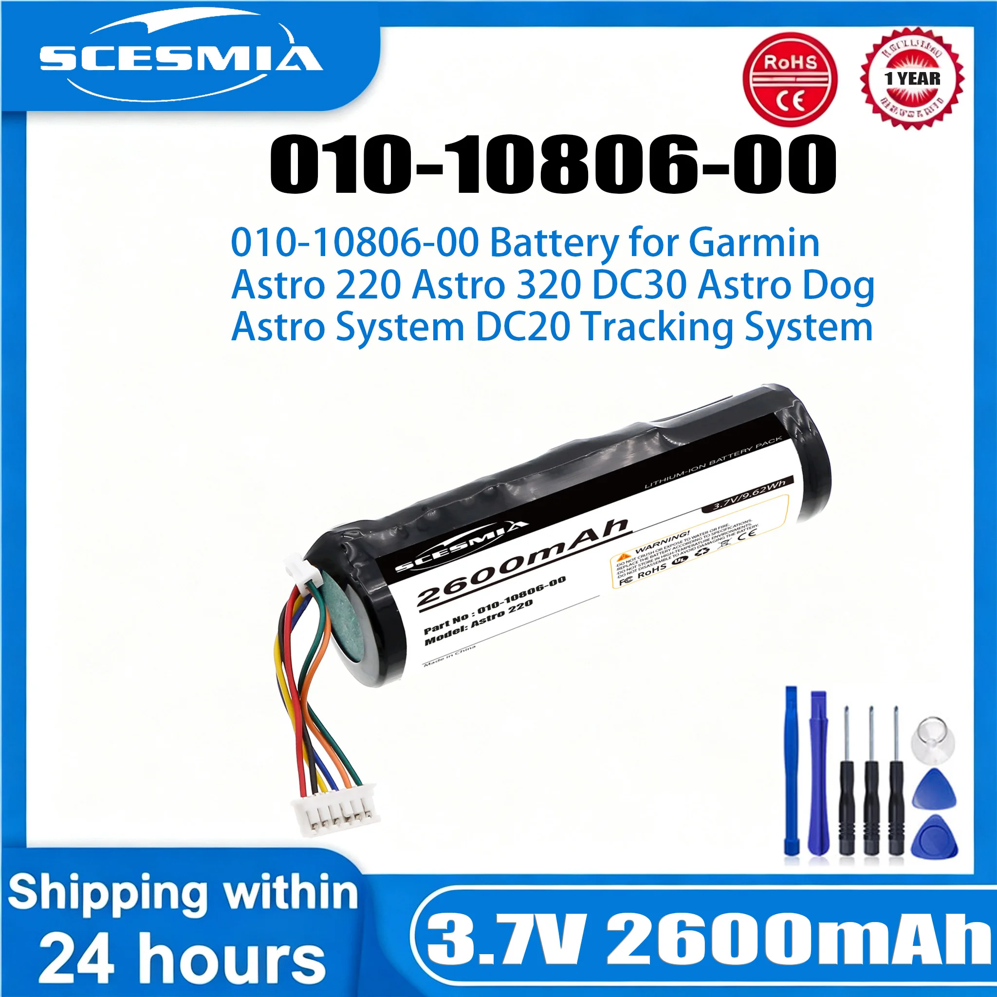 Dog Collar Battery For Garmin DC20 DC30 DC40 010-10806-00 010-10806-01 010-10806-20 361-00029-00 AC00-12542
Dog Collar Battery For Garmin DC20 DC30 DC40 010-10806-00 010-10806-01 010-10806-20 361-00029-00 AC00-12542