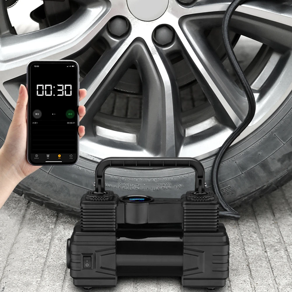 12V 150PSI Car Electric Air Pump with Pressure Gauge Auto Inflatable Pump Dual Cylinder Car Tire Inflatable Pump with LED Light
12V 150PSI Car Electric Air Pump with Pressure Gauge Auto Inflatable Pump Dual Cylinder Car Tire Inflatable Pump with LED Light