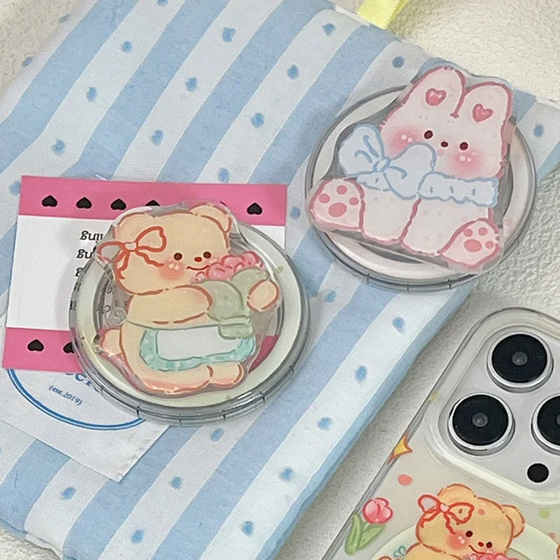 Korean Cute Cartoon Rabbit Bear For Magsafe Mobile Phone Accessories Universal Holder Griptok Magnetic Bracket Stand Support
Korean Cute Cartoon Rabbit Bear For Magsafe Mobile Phone Accessories Universal Holder Griptok Magnetic Bracket Stand Support