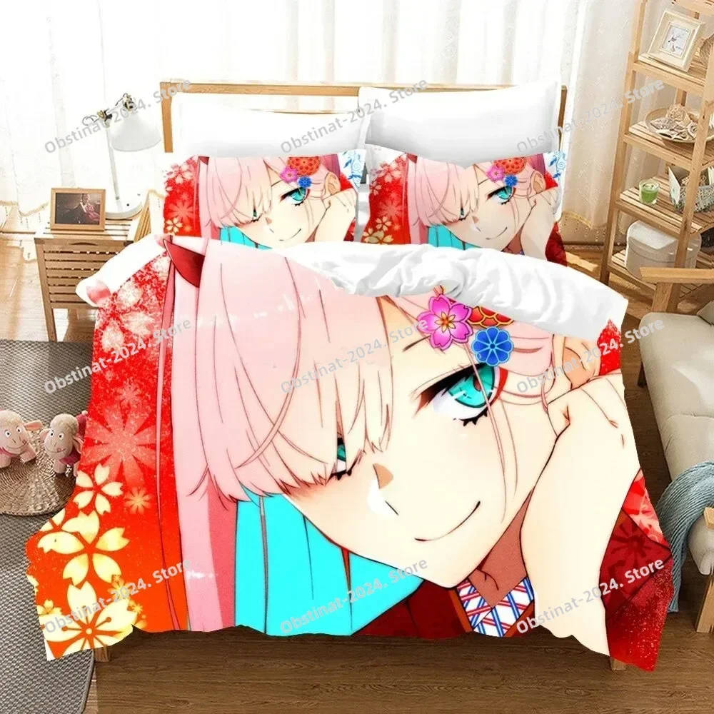 Anime Darling in the Franxx Zero Two 02 Bedding Set Print With Pillowcase Duvet Cover Soft Single Double Queen Super King Size 
Anime Darling in the Franxx Zero Two 02 Bedding Set Print With Pillowcase Duvet Cover Soft Single Double Queen Super King Size