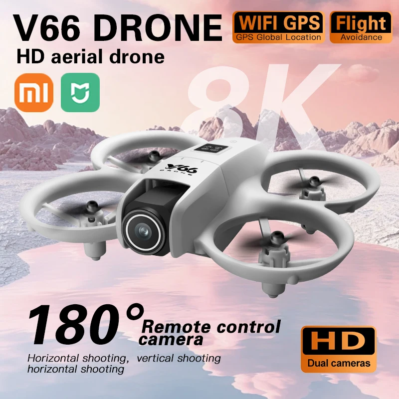 Xiaomi V66 RC Drone 8K Profession HD Camera Foldable Obstacle Avoidance Helicopter 180°Flip Micro Aircraft Children's Toys MIJIA
Xiaomi V66 RC Drone 8K Profession HD Camera Foldable Obstacle Avoidance Helicopter 180°Flip Micro Aircraft Children's Toys MIJIA