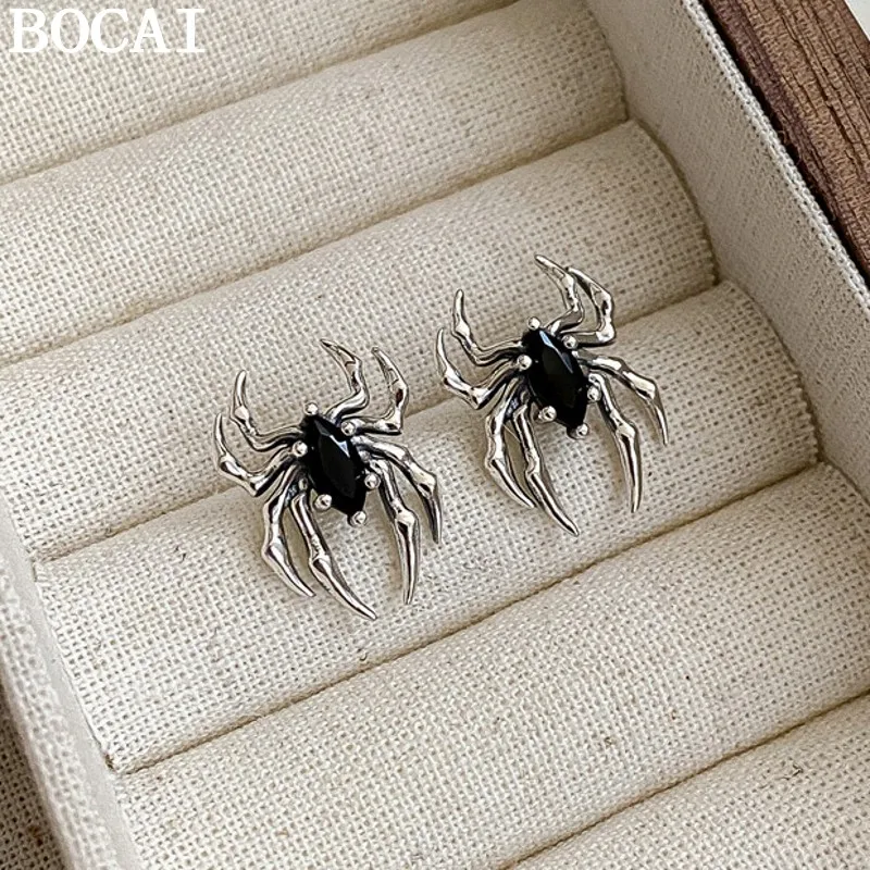 Серьги BOCAI New S925 из стерлингового серебра в ретро-стиле, темные, с изображением паука
Серьги BOCAI New S925 из стерлингового серебра в ретро-стиле, темные, с изображением паука
