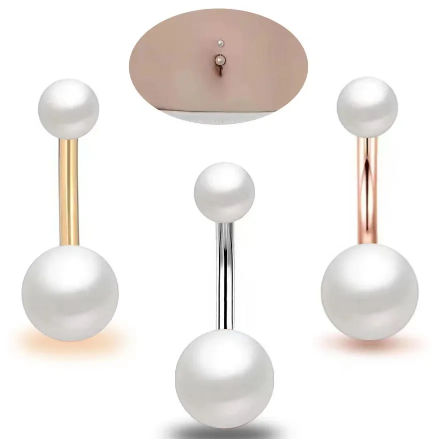 Stainless Steel Imitation Pearl Belly Button Ring 14G Navel Piercing Ombligo Ring For Women Navel piercing Nombril Jewelry
Stainless Steel Imitation Pearl Belly Button Ring 14G Navel Piercing Ombligo Ring For Women Navel piercing Nombril Jewelry