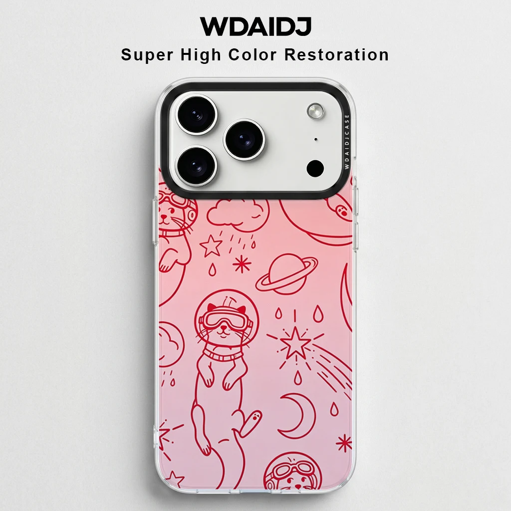 Cute Astronaut Cat Doodle Print On Pink Gradient Phone Case For iPhone 17 16 15 14 13 Whimsical Space Anti Drop Clear Cover
Cute Astronaut Cat Doodle Print On Pink Gradient Phone Case For iPhone 17 16 15 14 13 Whimsical Space Anti Drop Clear Cover