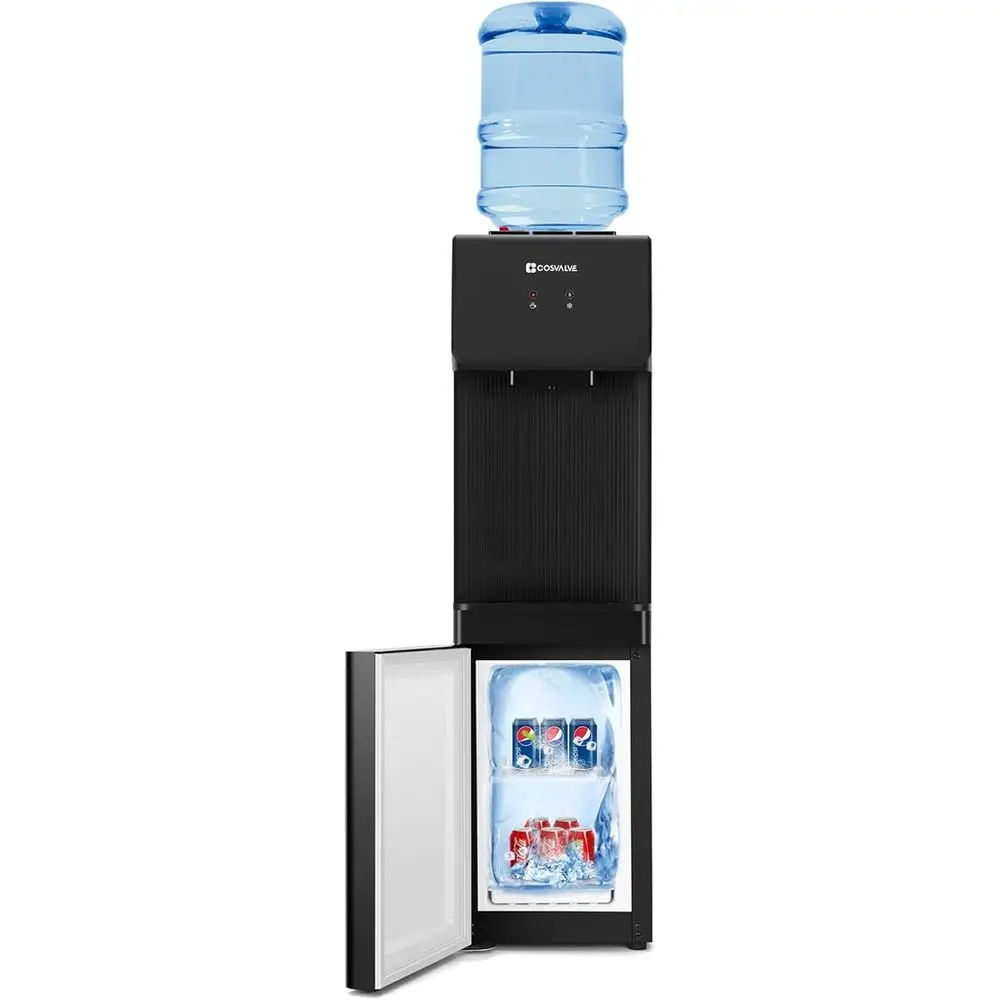 Top Loading Water Cooler Dispenser with Refrigerator Cabinet, 5 Gallon Hold Water Cooler, Compressor Cooling, Child Safety Lock
Top Loading Water Cooler Dispenser with Refrigerator Cabinet, 5 Gallon Hold Water Cooler, Compressor Cooling, Child Safety Lock