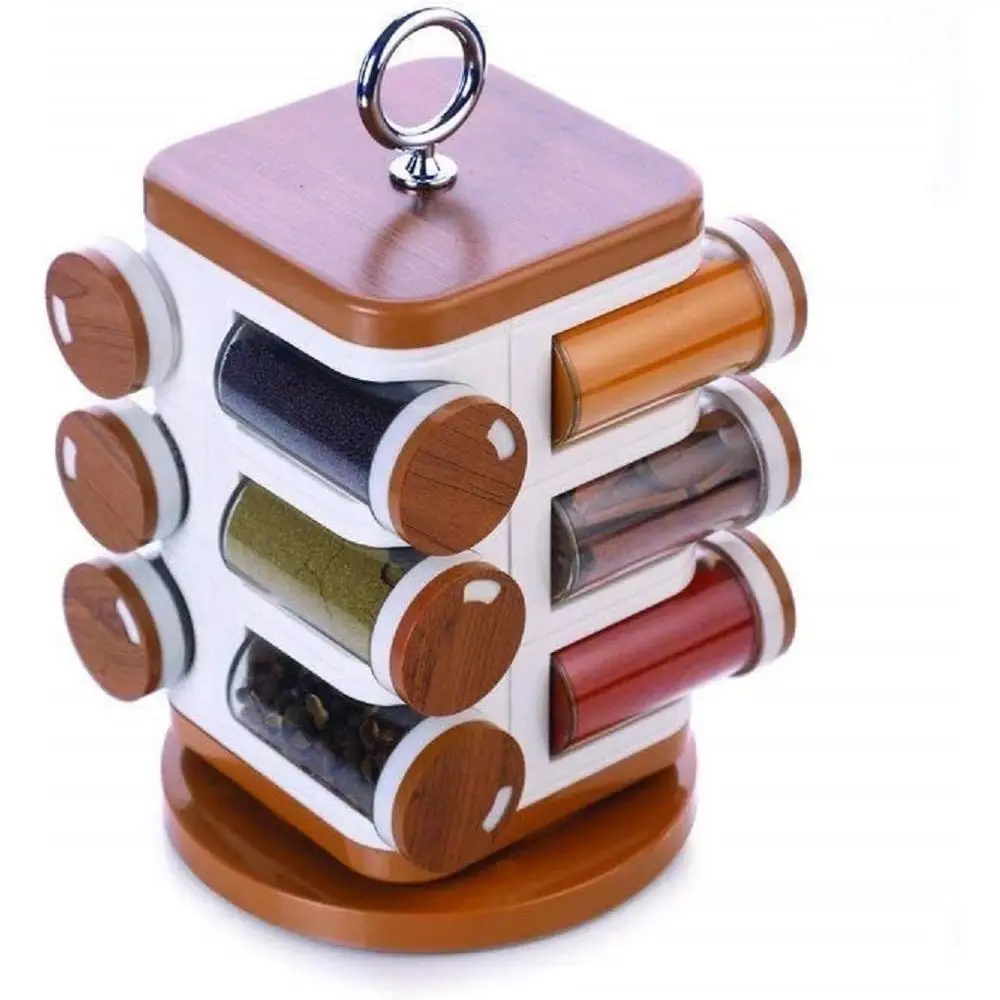 Rotating 12-Bottle Plastic Spice Rack, Condiment Holder for Kitchen Seasoning Storage
Rotating 12-Bottle Plastic Spice Rack, Condiment Holder for Kitchen Seasoning Storage