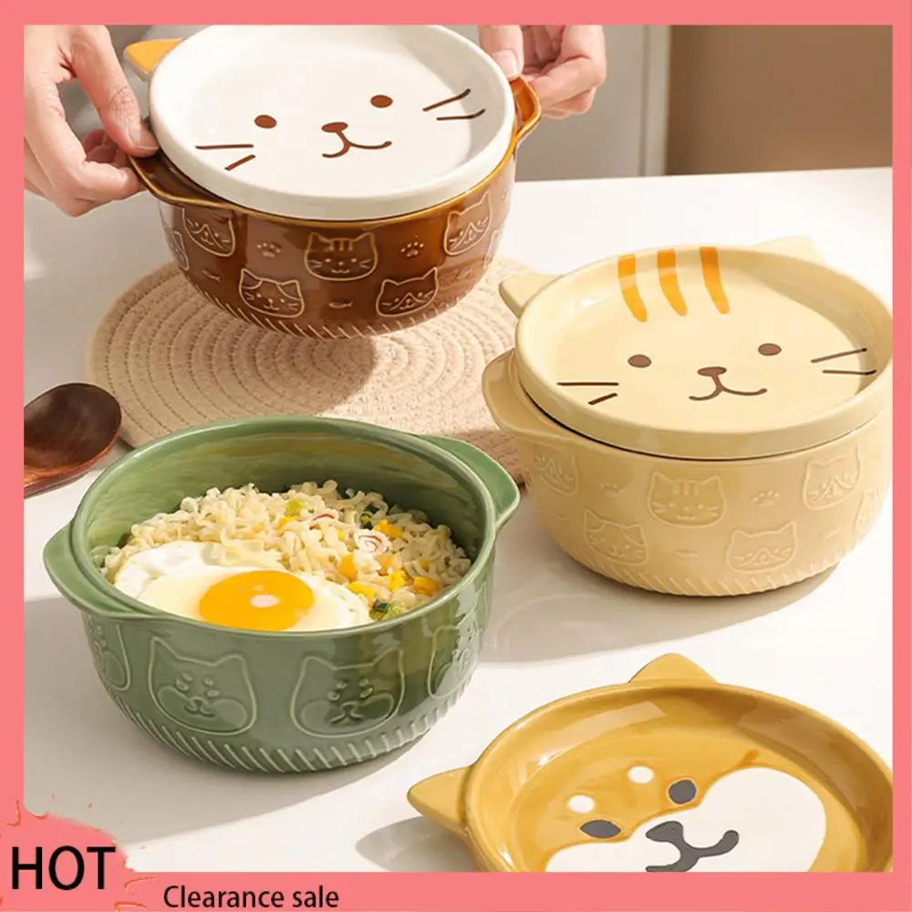A88Z Cartoon Japanese Cat Dog Noodle Bowls With Lids Cute Animal Soup Salad Fruit Bowl Kitchen Tableware
A88Z Cartoon Japanese Cat Dog Noodle Bowls With Lids Cute Animal Soup Salad Fruit Bowl Kitchen Tableware