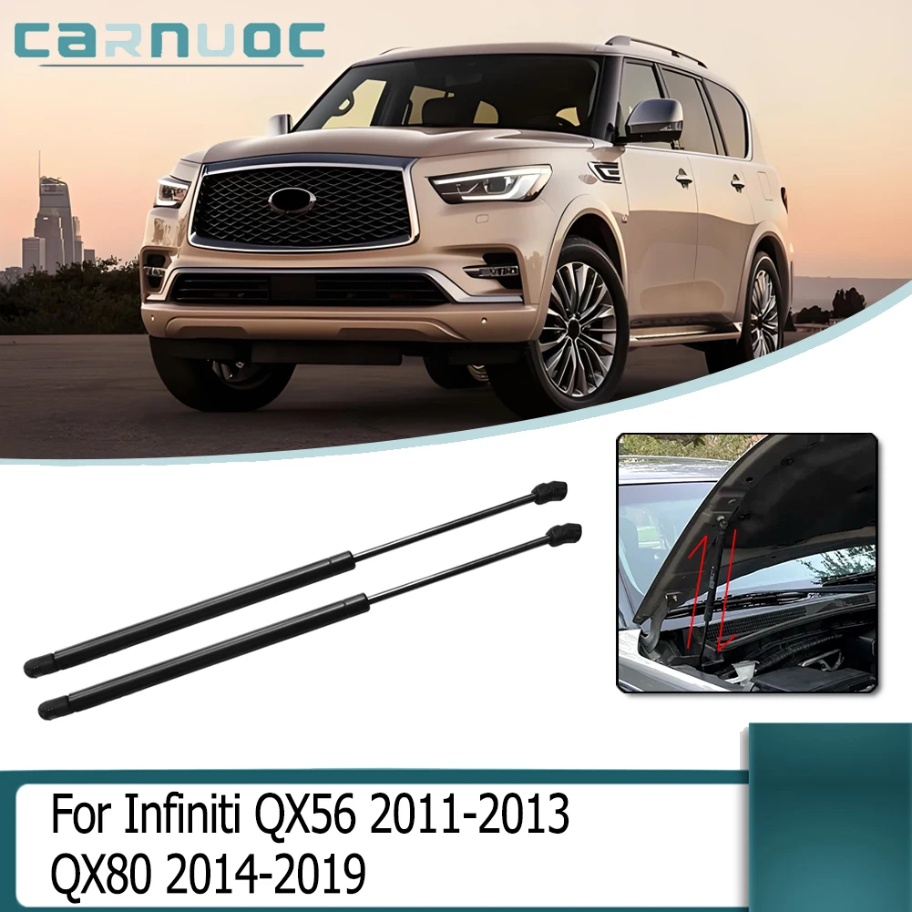 2pcs Hood Gas Spring Struts Car Bonnet Shocks Lift Supports Direct OEM Replacement For Infiniti QX56 11-13 Infiniti QX80 14-19
2pcs Hood Gas Spring Struts Car Bonnet Shocks Lift Supports Direct OEM Replacement For Infiniti QX56 11-13 Infiniti QX80 14-19