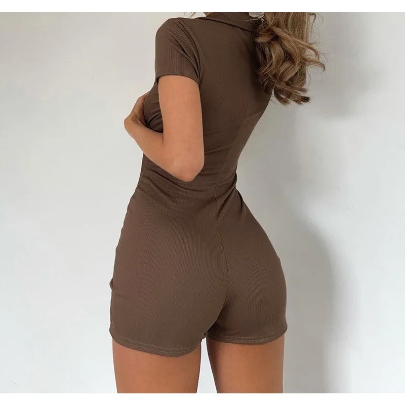 Solid Color Lapel Single-breasted Tight Casual Women's Jumpsuit
Solid Color Lapel Single-breasted Tight Casual Women's Jumpsuit