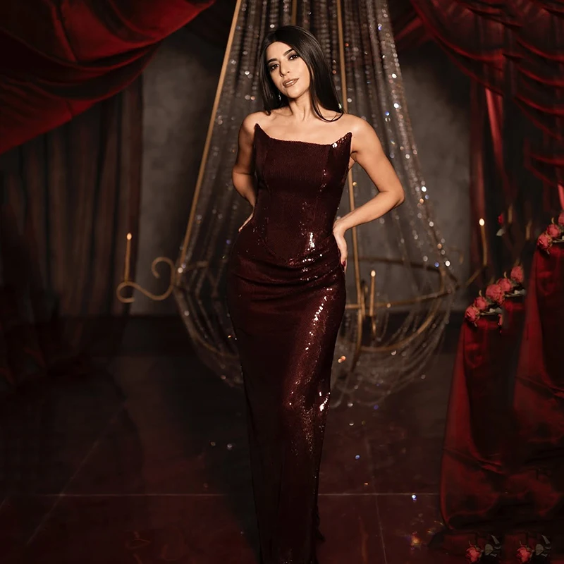 Thinyfull Sexy Long Mermaid Prom Evening Dresses 2025 Strapless Sequines Night Party Dress Formal Cocktail Prom Gowns Customized
Thinyfull Sexy Long Mermaid Prom Evening Dresses 2025 Strapless Sequines Night Party Dress Formal Cocktail Prom Gowns Customized