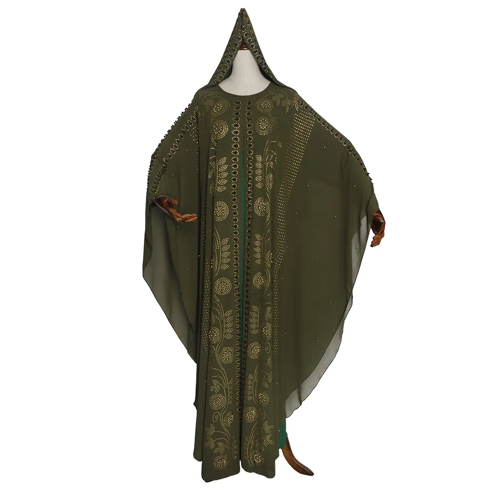 African Women's Clothing Heavy Industry Hot Drill Beaded Dress With Hijab Muslim Clothing
African Women's Clothing Heavy Industry Hot Drill Beaded Dress With Hijab Muslim Clothing