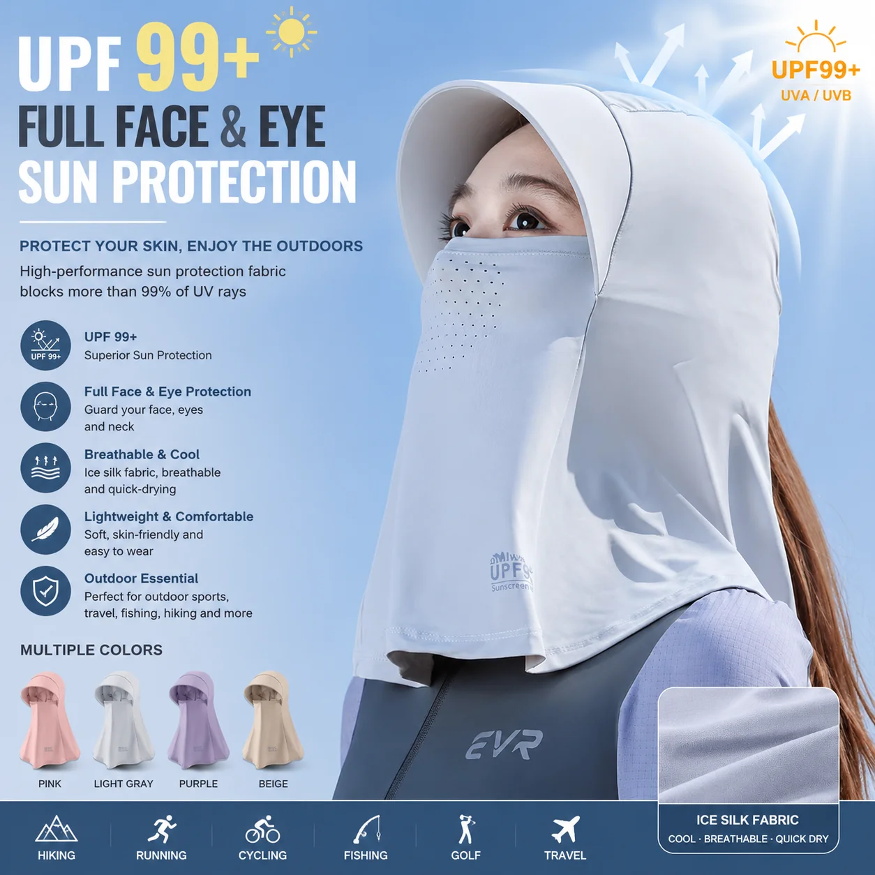 Riding face mask, sun protection mask, neck protection hat integrated, 2025 summer UV protection and breathability
Riding face mask, sun protection mask, neck protection hat integrated, 2025 summer UV protection and breathability