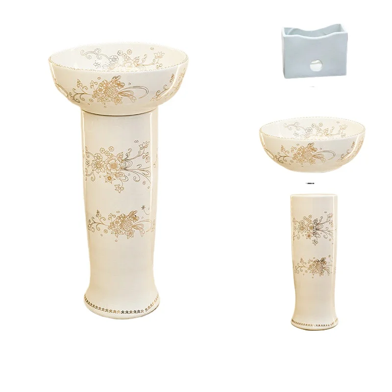 Ceramic column basin Integrated column wash basin Small apartment floor-to-ceiling column type face wash basin Vertical
Ceramic column basin Integrated column wash basin Small apartment floor-to-ceiling column type face wash basin Vertical
