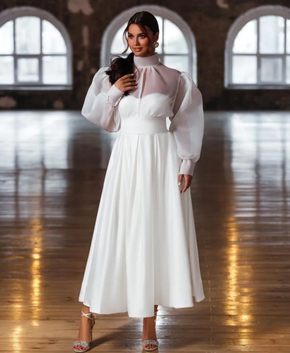 Classic Prom Dresses 2023 White Sweetheart A-Line High Neck Long Sleeves 2-Piece Formal Occasion Dresses Vestidos De Graduación
Classic Prom Dresses 2023 White Sweetheart A-Line High Neck Long Sleeves 2-Piece Formal Occasion Dresses Vestidos De Graduación
