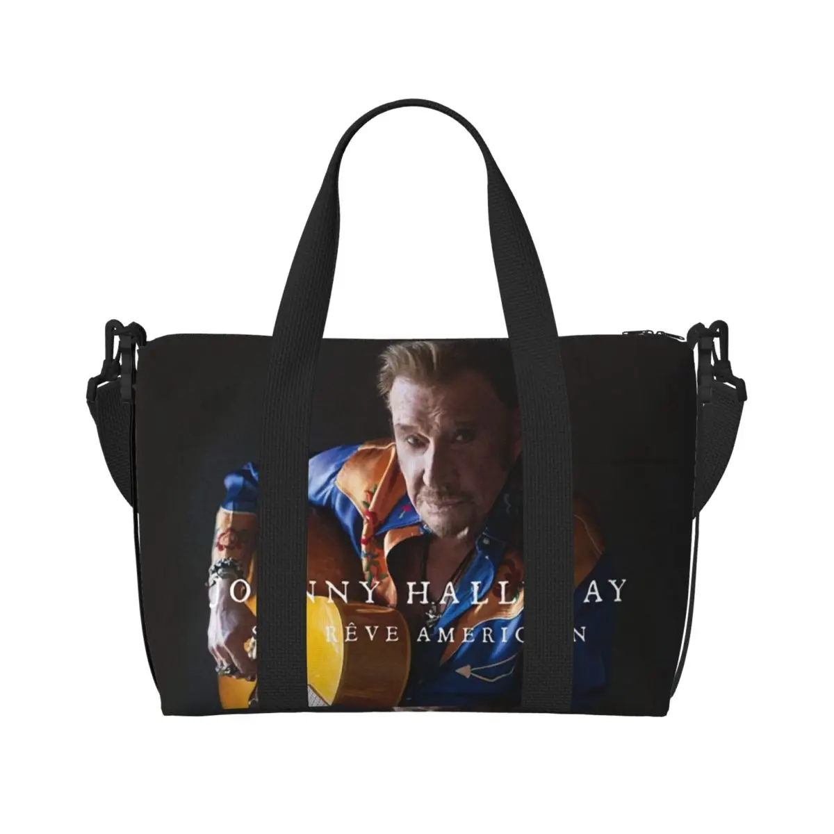 Женская пляжная сумка Johnny Hallyday Son Reve Americain, очень большая сумка для спортзала, дорожные сумки для покупок French Rock Singer
Женская пляжная сумка Johnny Hallyday Son Reve Americain, очень большая сумка для спортзала, дорожные сумки для покупок French Rock Singer