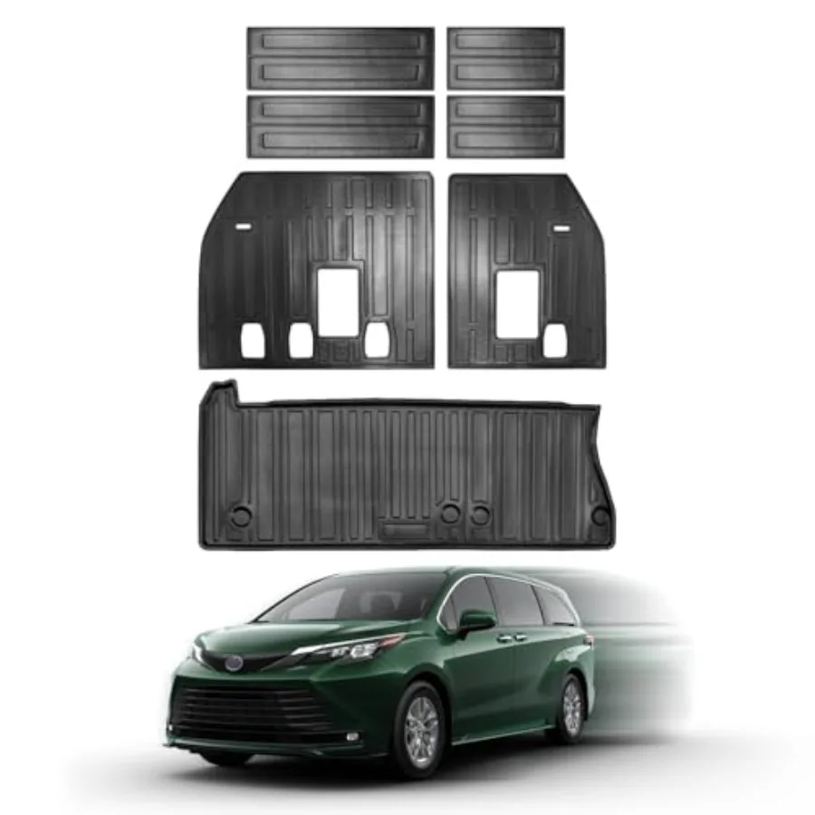 Cargo Mat Fit for 2026 2025-2021 Toyota Sienna 7and8 Seat Trunk Mat Backrest Liner All-Weather Rear Trunk Mat Rear 3rd Row Seat
Cargo Mat Fit for 2026 2025-2021 Toyota Sienna 7and8 Seat Trunk Mat Backrest Liner All-Weather Rear Trunk Mat Rear 3rd Row Seat