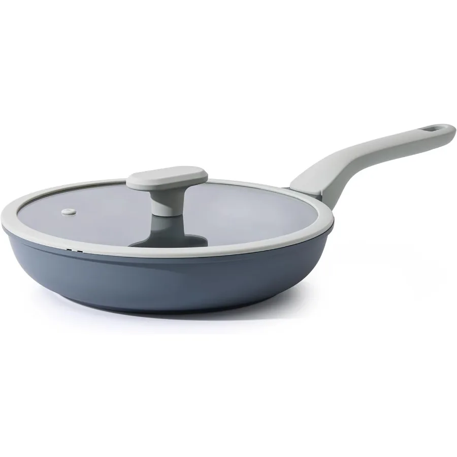 Nonstick Ceramic Frying Pan with Lid Non Toxic Skillet Healthy Egg Pan Nonstick Omelet Pan Chef's Pan PTFE PFOA and PFAS Free I
Nonstick Ceramic Frying Pan with Lid Non Toxic Skillet Healthy Egg Pan Nonstick Omelet Pan Chef's Pan PTFE PFOA and PFAS Free I