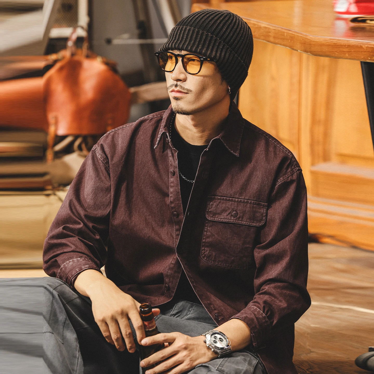 Весенне-осенняя новая модная рабочая одежда в стиле ретро, мужская свободная рубашка с длинными рукавами
Весенне-осенняя новая модная рабочая одежда в стиле ретро, мужская свободная рубашка с длинными рукавами