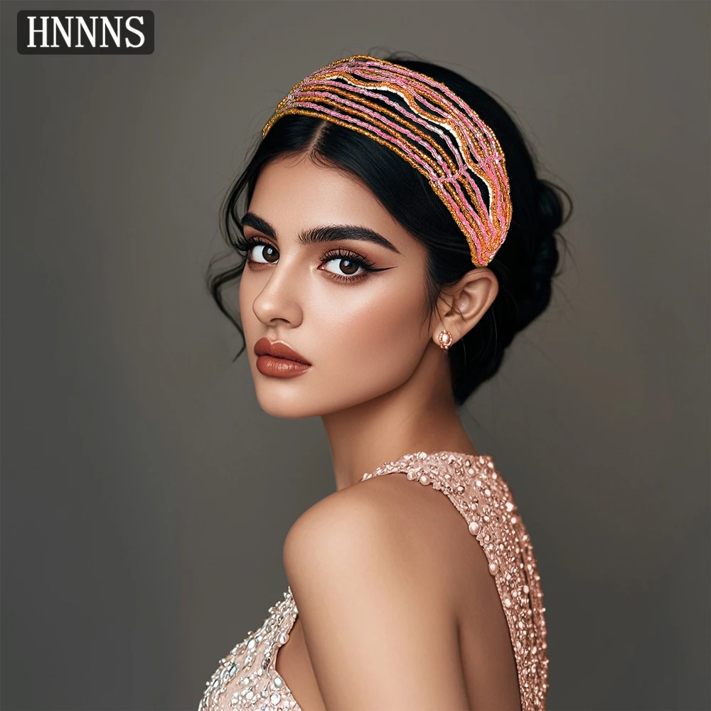 HNNNS Princess Style Wide Headband Orange Crystal Beaded Hairband Handmade Headdress Sweet And Elegant Boho Headpiece A302
HNNNS Princess Style Wide Headband Orange Crystal Beaded Hairband Handmade Headdress Sweet And Elegant Boho Headpiece A302