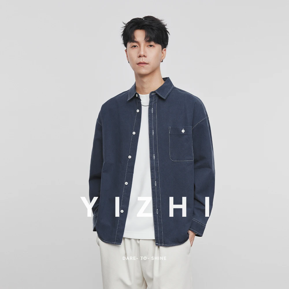 2025 Autumn New Men's Lapel Long Sleeve Shirt Loose Solid Color Loose Pocket Design Tencel Shirt Coat Jacket Men Clothing
2025 Autumn New Men's Lapel Long Sleeve Shirt Loose Solid Color Loose Pocket Design Tencel Shirt Coat Jacket Men Clothing
