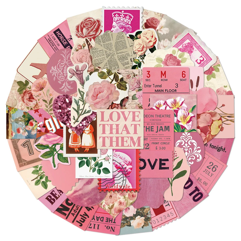 10/30/50pcs Vintage Cute Pink Graffiti Stickers Cartoon Aesthetic Sticker Decoration Scrapbooking Notebook Phone Decals Packing
10/30/50pcs Vintage Cute Pink Graffiti Stickers Cartoon Aesthetic Sticker Decoration Scrapbooking Notebook Phone Decals Packing