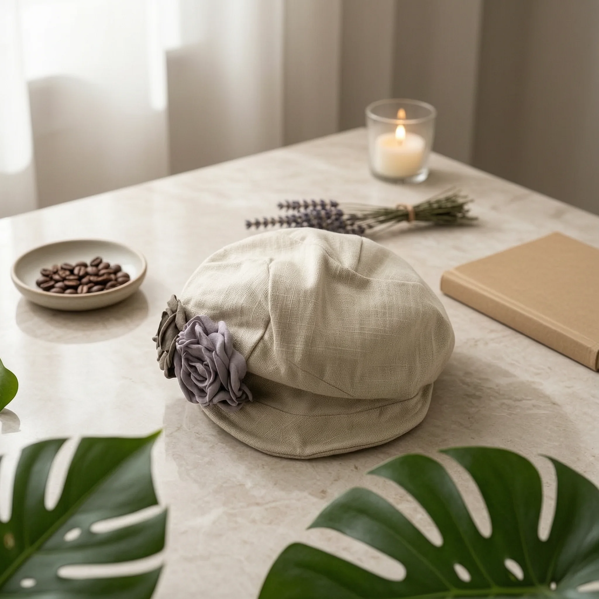 Flower Beret Vernal Fashion Linen Beret Gatsby Cabbie Hat Lightweight Headwear Skin-Friendly for Fashion Outfit
Flower Beret Vernal Fashion Linen Beret Gatsby Cabbie Hat Lightweight Headwear Skin-Friendly for Fashion Outfit
