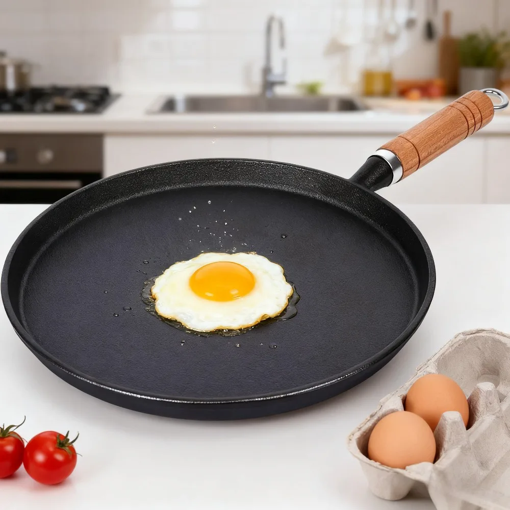 Сковорода без покрытия для яиц, блинов, чугунная блинница, кастрюля для стейка с антипригарным покрытием, газовая индукционная плита, кухонная посуда 
Сковорода без покрытия для яиц, блинов, чугунная блинница, кастрюля для стейка с антипригарным покрытием, газовая индукционная плита, кухонная посуда