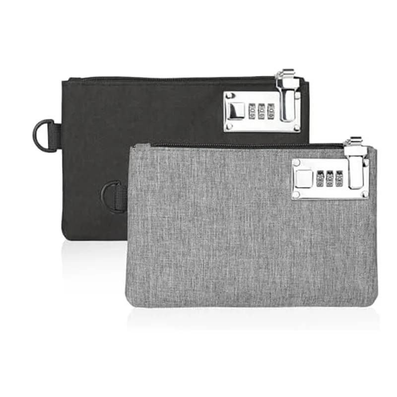AEE7-2Pcs Lockable Kosmccomoney Bags Durable Nylon Lock Bank Bag Coin Bag,Storage Cash Bag For Jewelry,Passport,Credit Cards
AEE7-2Pcs Lockable Kosmccomoney Bags Durable Nylon Lock Bank Bag Coin Bag,Storage Cash Bag For Jewelry,Passport,Credit Cards